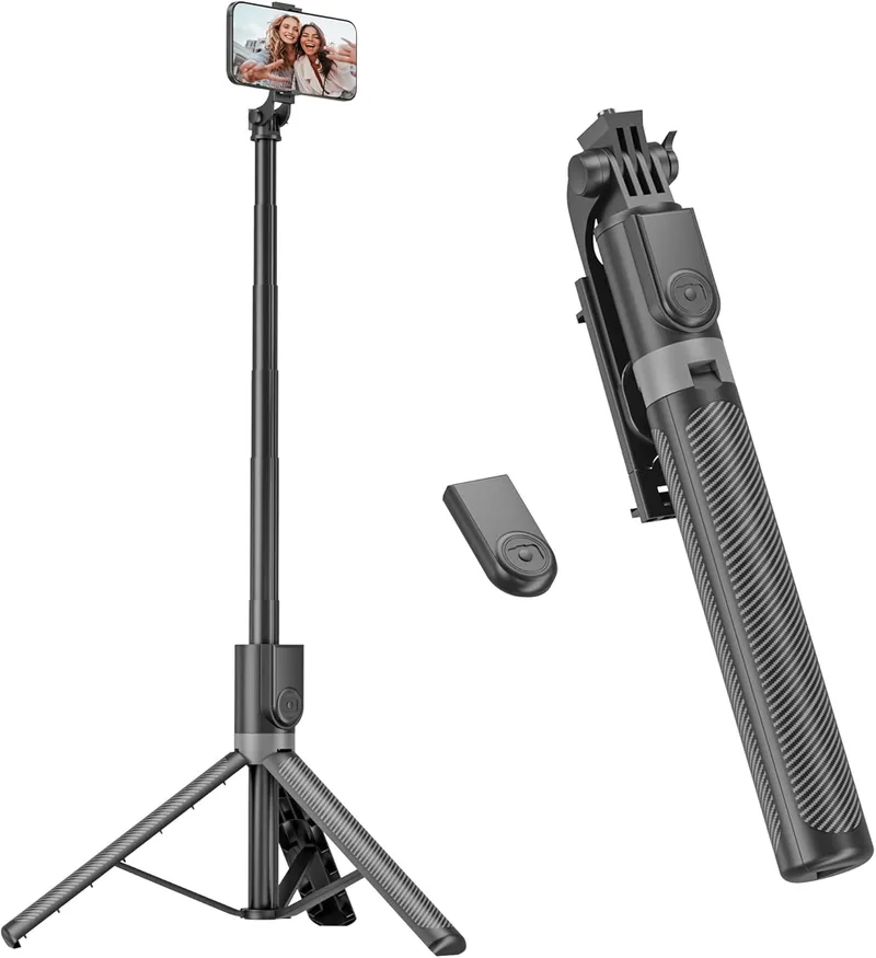 RISEOFLE Z17 statief & selfiestick 180 cm – Zwart