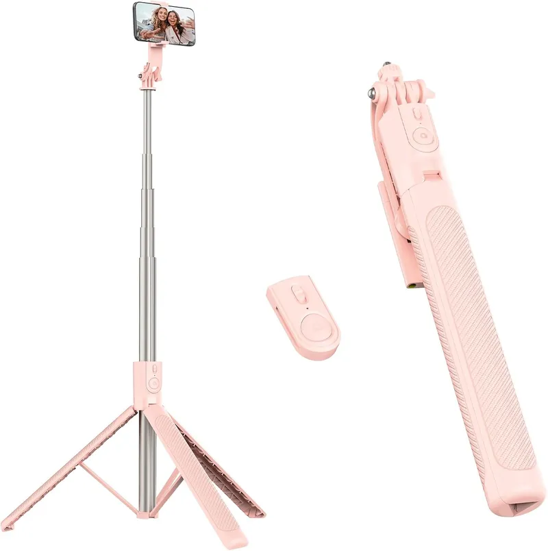 RISEOFLE Z17 statief & selfiestick 180 cm – Roze